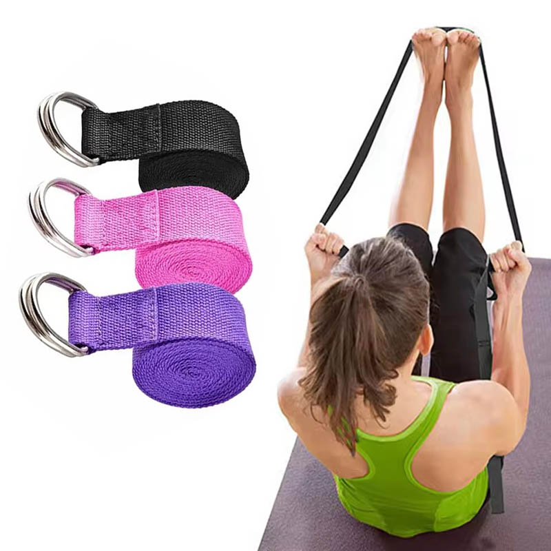 D Ring Strap - 183*3.8cm Cotton Yoga Strap With Adjustable