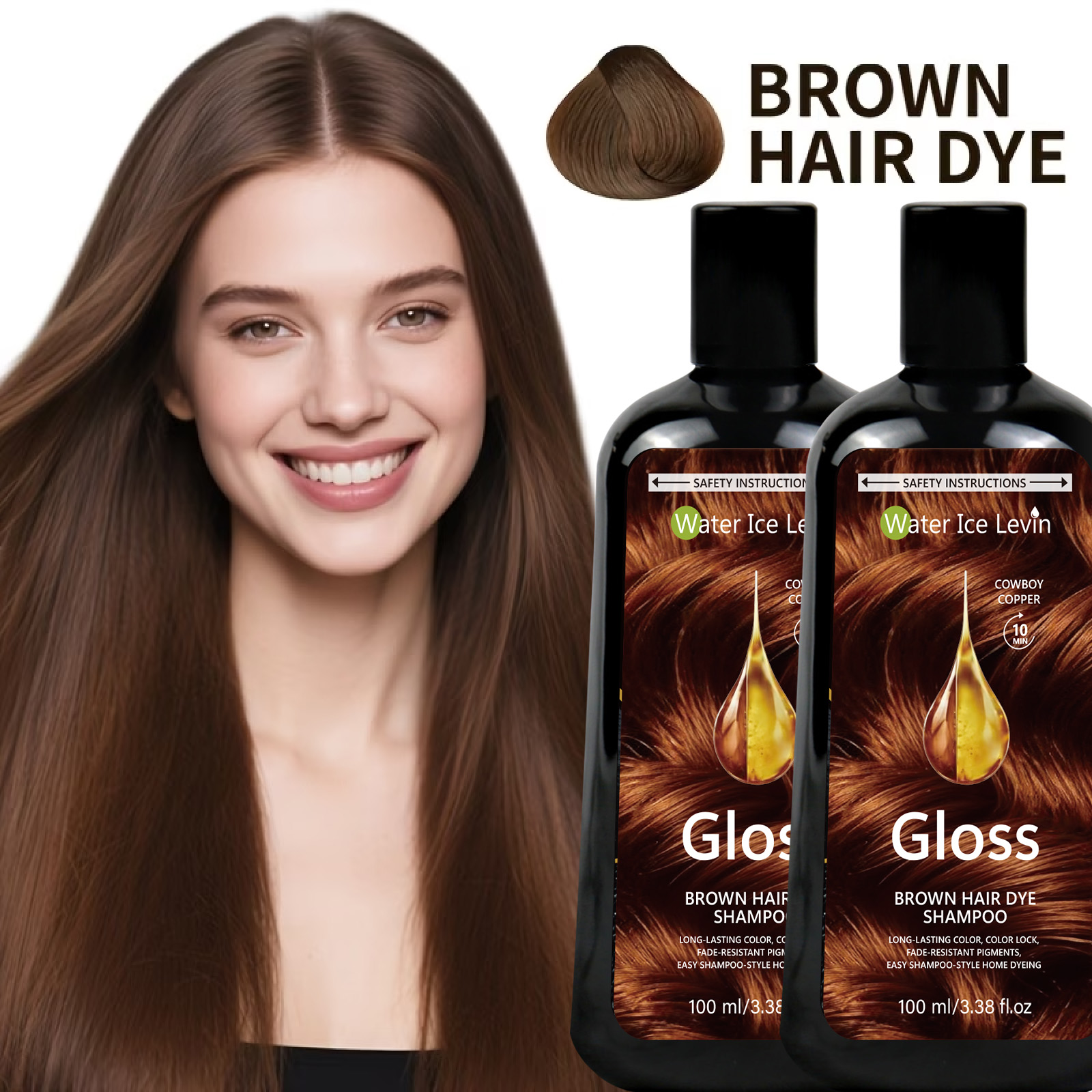 Brown Hair Dye Shampoo 100ml C - Hair Spray Color recension och pris
