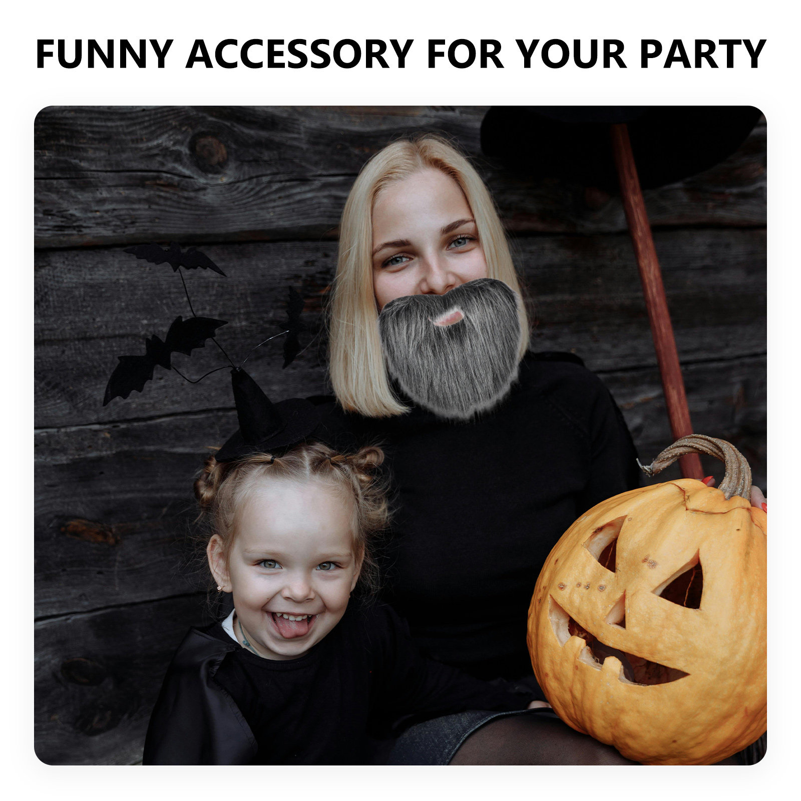 Lifelike Mustache Fake Beard A - Easy Cosplay Prop recension och pris